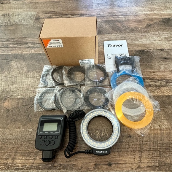 Travor 48 Macro LED Ring Flash Light Bundle for Canon, Nikon, Sony Cameras - Picture 2 of 7